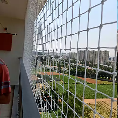 Well-maintained balcony safety net installation in Chennai